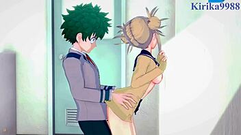 Himiko Toga and Izuku Midoriya engage in intense sex in My Hero Academia hentai