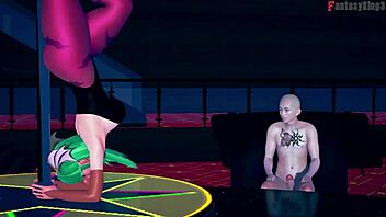 morrigan table dance full halloween special on sheer fantasyking3