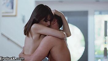 Adorable couple fucks passionately?