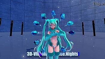 Blue K Nights ［Ray-MMD 3D VR180］Cat Fate Cosplay Adult Miku［Girls］