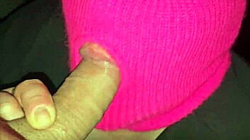 Close up of PULSATING CUM in young 18+ woman’s mouth, horny kitchen action.