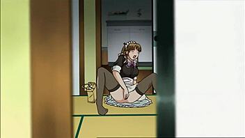 Cute maid in stockings loves uncensored hentai sex.