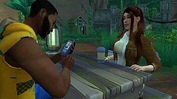 Big black cock penetrates Lara Croft in the jungle forest