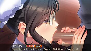 Discover maid mikage's big tits in this hentai game scene