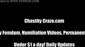 i will lock your cock up nice and tight in this femdom bondage session, feeling the power.