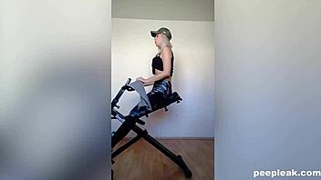 Oh, Miss Sporty Works Out and Fingers Herself on Webcam!