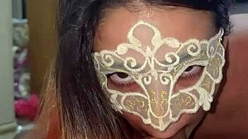 Hotwife sailor in catwoman costume gives a sensual blowjob and bounces naked