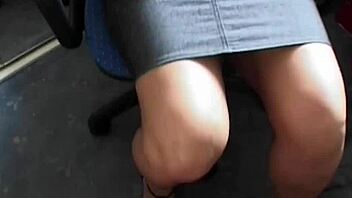 busty brunette milf sucks and fucks in office