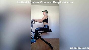Oh, Miss Sporty Works Out and Fingers Herself on Webcam!