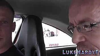 I watch British brunette get spitroasted passionately