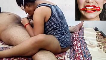 Naked Indian actress gives a blowjob to a man from Canada