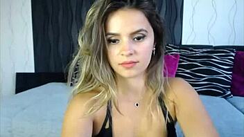 teen girl strips naked ripping clothes to show big ass and pussy