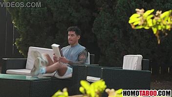 Straight step brother gets gay sex lesson