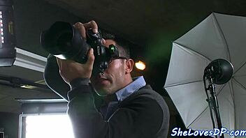 spitroasted model takes double penetration hard