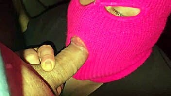 Close up of PULSATING CUM in young 18+ woman’s mouth, horny kitchen action.