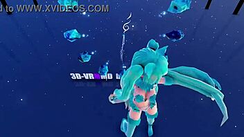 Blue K Nights ［Ray-MMD 3D VR180］Cat Fate Cosplay Adult Miku［Girls］