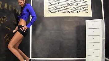 glam euro babe gets messy facial in gloryhole