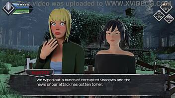 3D porn game with tiny boobed girls and harem of Mist JSC