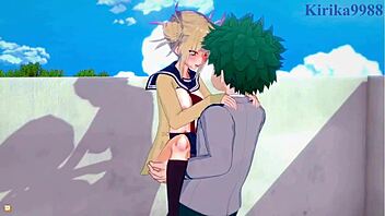 Himiko Toga and Izuku Midoriya engage in intense sex in My Hero Academia hentai