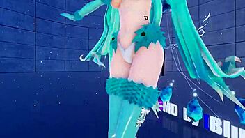 Blue K Nights ［Ray-MMD 3D VR180］Cat Fate Cosplay Adult Miku［Girls］