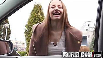 Russian hitchhiker gets a ride and a fuck