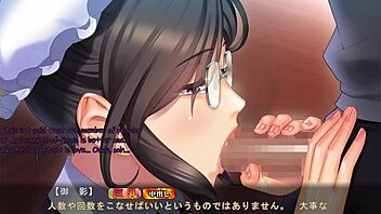 Discover maid mikage's big tits in this hentai game scene