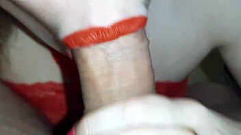 wedding night ends with a close-up blowjob in her dress.