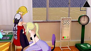 Hitra ročna masturbacija Edwarda in Winry iz Full Metal Alchemista v vročem seksu anime uncensored