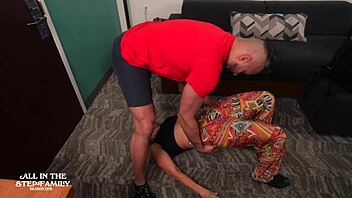 Cheating with husband's stepbrother after workout, he gives blowjob and cums on tits 😏 full 4K