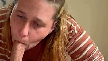 piggy girl oinks while sucking that big cock