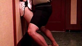 Ballbusting session with femdom kicking