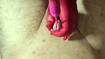 Hey, Check This Hand Job With Vibrating Stick For Deep Cum Action!