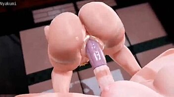 hmv nyakumi neko with monster cock and big tits in hentai futanari scene