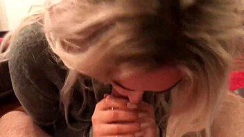 cute blonde gives sloppy pov blowjob, part 1 😍