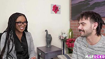 A beautiful psychologist has sex with her patient in her office