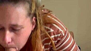 piggy girl oinks while sucking that big cock