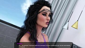 Milf plays game, sucks huge cock, cums in mouth