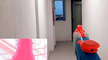 uhh, gamer latina getting wet playing eroge with big boobs out