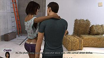 Sexy brunette flaunts big fake tits in homemade video