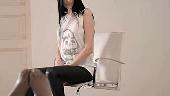 fetish ballerina fucks doll in nylon pantyhose and heels