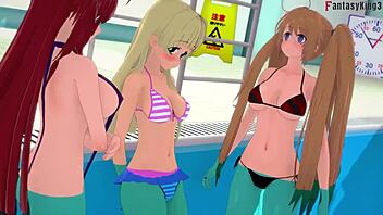 Akeno Asks For Sex In Public Pool Hs Dxd Ntr Madness 4