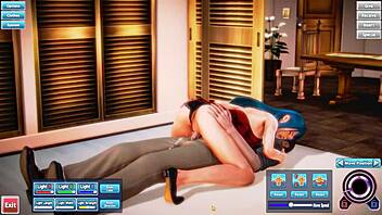 Is the blue haired beauty getting fucked silly?