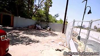 Oiled up big ass babe gets hardcore fetish play