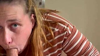 piggy girl oinks while sucking that big cock