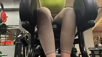 Oh God, Her Crazy Gym Fingering Drives Her To Intense Orgasm!