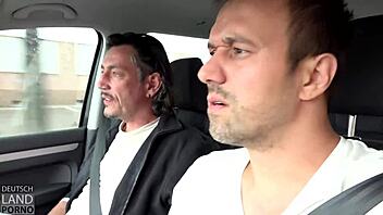 Texas Patty warms up in the limousine.