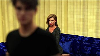 My hot stepmother helped me cum hard for the first time in 3D hentai