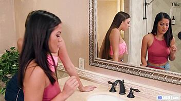 Passionate Bathroom Seduction Between Best Friends Kendra Spade And Gia Derza
