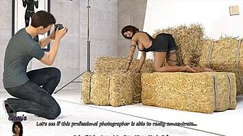 Sexy brunette flaunts big fake tits in homemade video