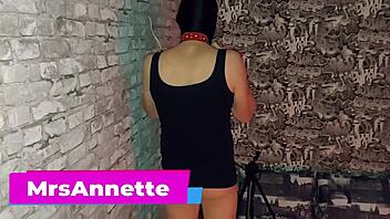 First time anal sex with pantyhose and strapon domination